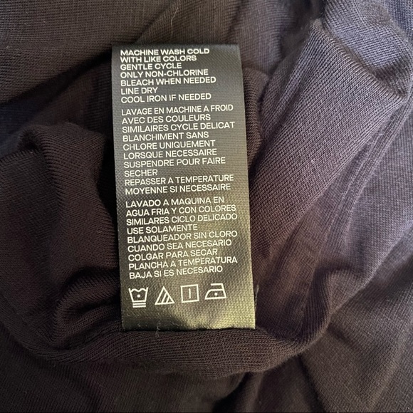 Good American Strong Shoulder Long Sleeve Black Stretch Jersey Knit Wrap Dress - Picture 13 of 17